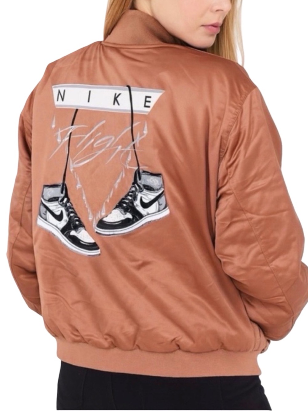 Nike Women’s Jordan Flight Renegade Satin Bomber Jacket - Size 1X